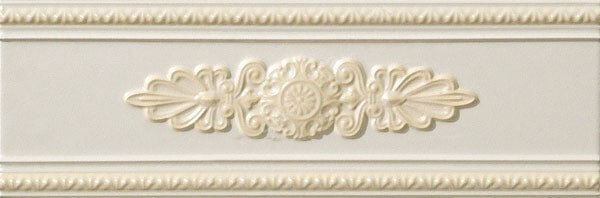 Декор Vallelunga Lirica Crema Listello Decorato, 10x30, орнамент, бежевый, глянцевый