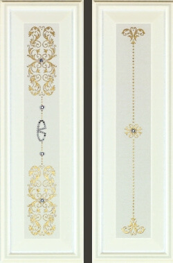 Бордюр Piemme Boiserie Rilievo V Boiserie Bianco, 9.5x30, под обои, белый, матовый