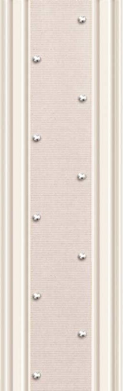 Бордюр Piemme Boiserie Listello Boiserie Lilla, 9.5x30, под обои, бежевый, матовый