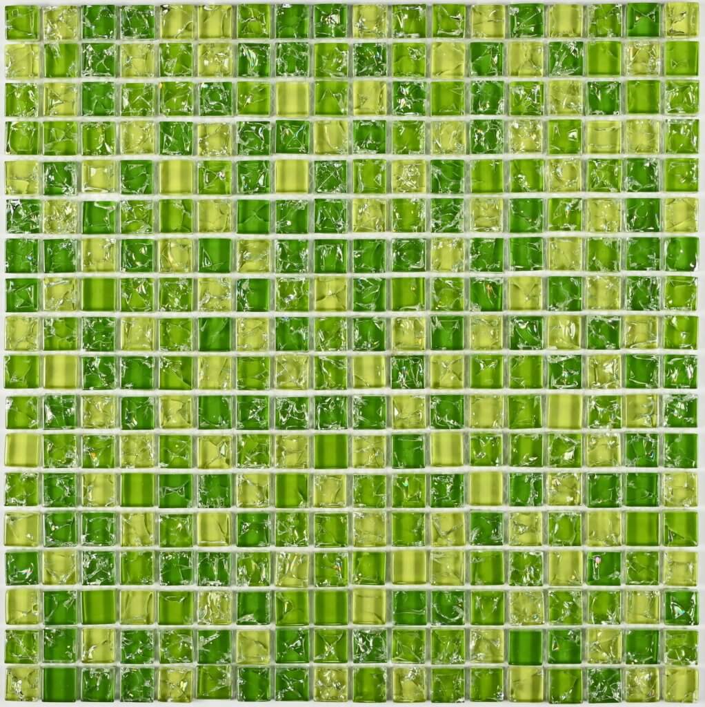 Мозаика Bonaparte Mosaics Strike Green, 30x30, моноколор, зелёная, глянцевая