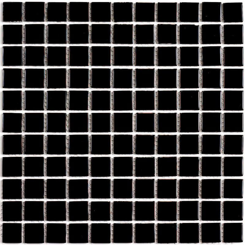 Мозаика Bonaparte Mosaics Black Glass, 30x30, моноколор, чёрная, глянцевая