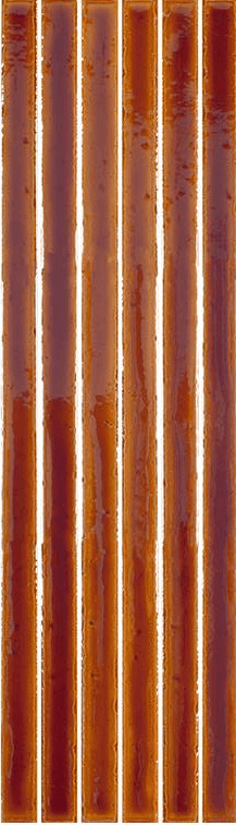 Мозаика Amadis Fine Tiles Long Stick Honey Crackle, 13x45, кракелюр, оранжевая, глянцевая