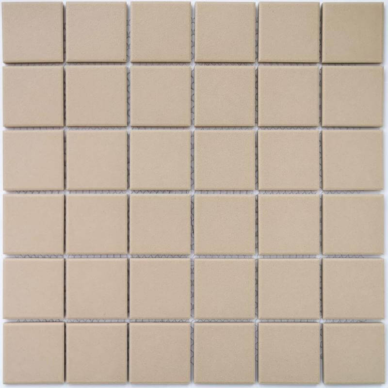 Мозаика Bonaparte Mosaics Arene Beige, 30.6x30.6, моноколор, бежевая, матовая