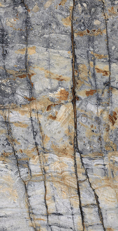 Керамогранит QUA Granite 60x120 Blue Jeans Full Lap, 60x120, под мрамор, серый, лаппатированный