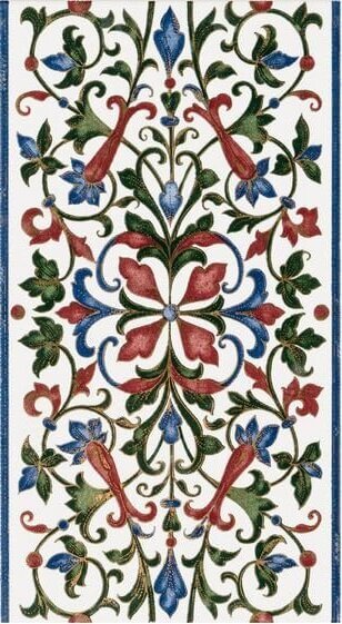 Декор Petracer's Grand Elegance Bouquet Su Panna, 11x20, под обои, мультиколор, глянцевый