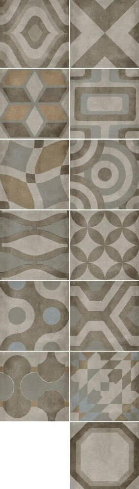 Декор Memory Of Cerim Decor Liberty Ambre, 20x20, под бетон, серый, матовый