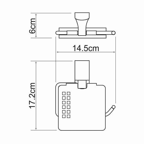 Держатель для туалетной бумаги WasserKRAFT Exter K-5225