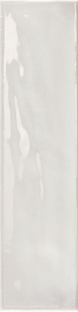 Настенная плитка Prissmacer Rain Bianco, 7.5x30, под майолику, белая, рельефная