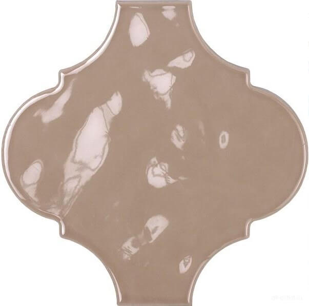 Настенная плитка Tonalite Arabesque Silk Silk Kaki, 14.5x14.5, моноколор, бежевая, полированная