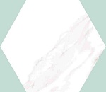 Керамогранит Mijares - Cerlat Dortmund Hex, 22.5x22.9, под мрамор, белый, матовый-2