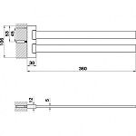 Полотенцедержатель Cisal Quad QU09021021-2
