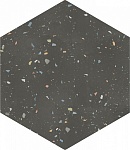Керамогранит DNA Tiles Terrazzo Graphite Colours, 32x36.8, имитация терраццо, серый, матовый