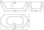 Акриловая ванна Sancos Single FB07 180x84x58-8