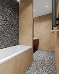 Керамогранит DNA Tiles Terrazzo Graphite, 32x36.8, имитация терраццо, чёрный, матовый-3