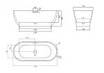 Ванна из искусственного камня Abber Frankfurt AM9941MBG 170x75x60-4