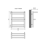 Полотенцесушитель водяной Aquatek Альфа AQ RRP0760CH, 50x60 см, хром-4