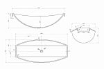 Полиэфирная ванна Abber Kristall AT9704Opal 180x80x51.2-6