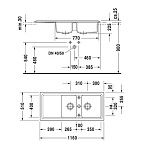Кухонная мойка Duravit Cassia 7513110000, цвет белый-4