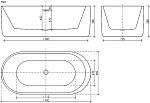 Акриловая ванна Sancos Fiori FB04 170x80x58-6