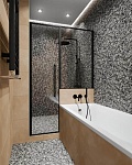 Керамогранит DNA Tiles Terrazzo Graphite, 32x36.8, имитация терраццо, чёрный, матовый-2