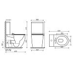 Бачок Ceramica Nova Metropol CN4001-T-3