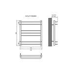 Полотенцесушитель водяной Aquatek Бетта AQ KRC0760BL, 50x60 см, чёрный-4