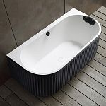 Ванна из искусственного камня Abber Leipzig Черно-Белая AM9916BW 170x80x63