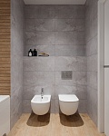 Настенная плитка Metropol Iconic Grey, 30x90, под бетон, белая, матовая-2