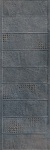 Декор Ibero Abacus Concept Oxido, 20x60, под металл, антрацит, рельефный