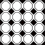 Керамогранит Mijares - Cerlat Botticelli, 22.5x22.5, геометрия, чёрно-белый, матовый-6