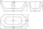 Акриловая ванна Sancos Fusion FB03 170x80x58-7