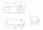 Полиэфирная ванна Abber Kristall AT9706Emerald 170x80x58-5
