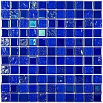 Мозаика Bonaparte Mosaics Bondi dark blue-25, 30x30, под стекло, синяя, глянцевая