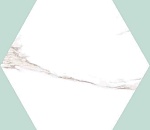 Керамогранит Mijares - Cerlat Dortmund Hex, 22.5x22.9, под мрамор, белый, матовый-3